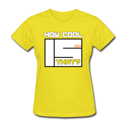 How Cool is That? KZO Women's T-Shirt - yellow