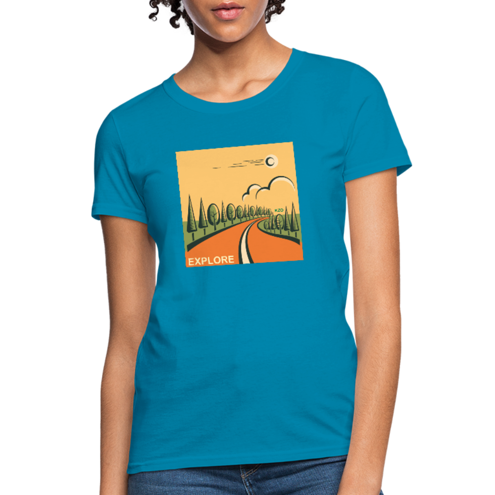 Explore Women's T-Shirt - turquoise