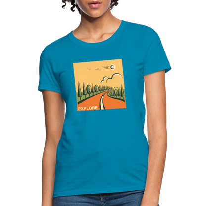Explore Women's T-Shirt - turquoise